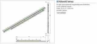 MUNKALAP - HŐTERELŐ LEMEZ  19x32x600mm SZÜRKE #2