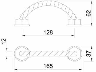 BÚTORFOGANTYÚ 8279-165 I 128mm BÉZS #2