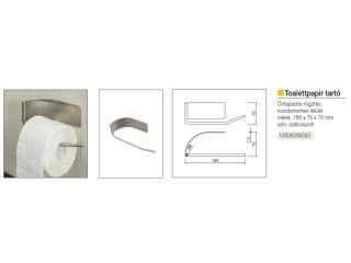 FÜRDŐSZOBAI KIEGÉSZÍTŐ ÖNTAPADÓS TOALETTPAPÍR TARTÓ 188x75x70 MM SZÁLCSISZOLT #4