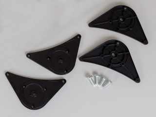 LÁBAK - ASZTALLÁB KIEGÉSZÍTŐ FELFOGATÓ TALP (33112) 4DB-OS SZETT ALUMÍNIUM #1