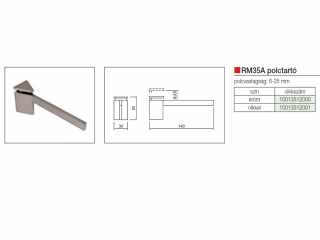 POLCTARTÓ ART RM35A ÁLLÍTHATÓ 30x50x140 mm KRÓM #3