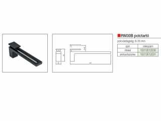 POLCTARTÓ ART RM30B ÁLLÍTHATÓ 25x54x147 mm NIKKEL #3