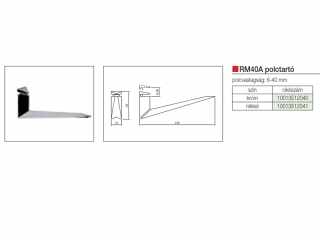 POLCTARTÓ ART RM40A ÁLLÍTHATÓ 31x84x230 mm KRÓM #3