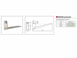 POLCTARTÓ ART RM40B ÁLLÍTHATÓ 26x63x150 mm NIKKEL #4