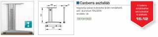 IRODABÚTOR TARTOZÉKOK - IRODAI ASZTALLÁB CANBERRA 695mm RAL9006 #2
