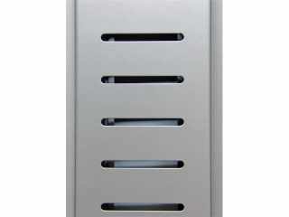 IRODABÚTOR TARTOZÉKOK - IRODAI ASZTALLÁB BETÉT TOKYO 582mm RAL9006 CSÍKOS LYUKAS #1