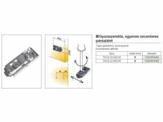 PÁNTALÁTÉT TITUS 700.0LC0.650.00 T-TYPE KLIPPES EGYENES EXCENTERES, 0 mm EUROCSAVARRAL NIKKEL #3