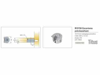 ÖSSZEHÚZÓ TITUS SYS6 EXCENTERES POLCÖSSZEHÚZÓ 20x14mm NIKKEL #2