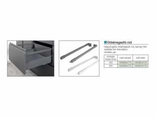 SLIM DUPLAFALÚ FIÓKOLDAL OLDALMAGASÍTÓ RÚD 500mm FEHÉR #2