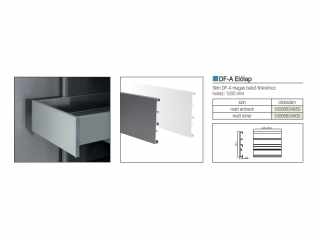 SLIM DUPLAFALÚ FIÓKOLDAL DF-A ELŐLAP BELSŐ FIÓKHOZ 1200 MM FEHÉR #2