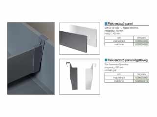 SLIM DUPLAFALÚ FIÓKOLDAL DF-B/DF-C FIÓKRENDEZŐ PANEL RÖGZÍTŐVÉG H=105mm FEHÉR #2