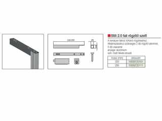 STÍLI 2.0 ÁLLVÁNYRENDSZER FELSŐ RÖGZÍTŐ FALI SZETT 220MM ALUMÍNIUM #3