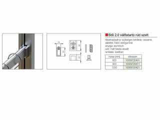 STÍLI 2.0 ÁLLVÁNYRENDSZER VÁLLFATARTÓ RÚD 600MM ALUMÍNIUM #3