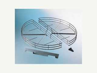 TÁROLÁS - BELSŐ FÉMRÁCS KCM660 FÉLKÖR KOSÁR GARNITÚRA 660×127×340 mm KRÓM #1