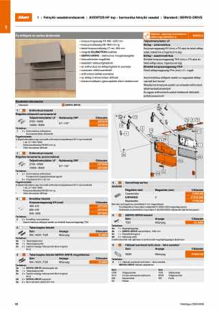 BLUM AVENTOS ÚJ HF 22F2800    AVENTOS HF top felnyíló harmonika vasalat, erőhordozó (Szett), TF=10000-19300 (2 db esetén), csavarozható, a SERVO-DRIVE alkalmas #2