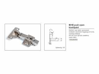 BÚTORPÁNT HOME BOX HB PUSH OPEN RÁÜTŐDŐ RUGÓ NÉLKÜLI EXCENTERES + CLIP-ON 3D PÁNTALÁTÉT NIKKEL #2