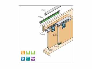 TOLÓAJTÓ BÚTORLAPHOZ 0200 UP SZETT EGYENES FELSŐ GÖRGŐKKEL 40 kg SZÜRKE #3