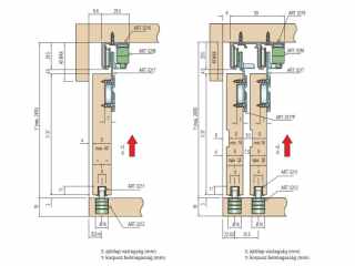 TOLÓAJTÓ BÚTORLAPHOZ 0200 UP SZETT EGYENES FELSŐ GÖRGŐKKEL 40 kg SZÜRKE #5