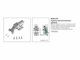 BÚTORPÁNT HOME BOX HB-203 CSILLAPÍTOTT RÁÜTŐDŐ PÁNT+ALÁTÉT+TAKARÓ ALUKERETHEZ NIKKEL #3