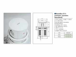 IRODABÚTOR TARTOZÉKOK KONNEKTOR ELOSZTÓ MODULBOX IV H-2x230V+2xUSB+1xHDMI ANTRACIT #2