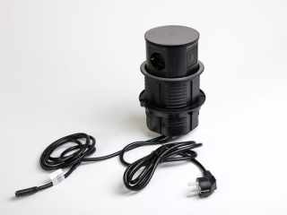 IRODABÚTOR TARTOZÉKOK KONNEKTOR ELOSZTÓ MODULBOX IV H WC-VEZ.NÉL.TÖLTŐ+2x230V+2xUSB+HDMI ANTRACIT #1