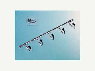 TÁROLÁS - FÜRDŐSZOBAI TÁROLÓ PAG05 5 RÉSZES FOGASSOR 345×55×32 mm KRÓM #1