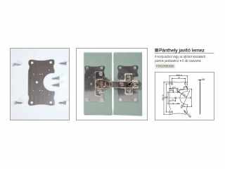 PÁNTHELY JAVÍTÓ LEMEZ UNIVERZÁLIS 6 DB CSAVARRAL 90x50MM ACÉL #4