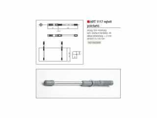POLCTARTÓ REJTETT ART1117 14x140mm SZÜRKE #2
