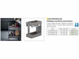 BELSŐ FÉMRÁCS LAMINA EGTGM40B2LGM OLDALLAPRA SZERELHETŐ 364x468x489mm ANTRACIT #2