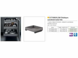 BELSŐ FÉMRÁCS LAMINA CCTGM45LGM OLDALLAPRA SZERELHETŐ 414×459x143mm ANTRACIT #2