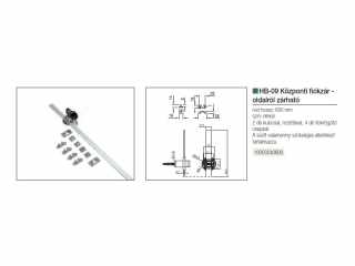 BÚTORZÁR HB LOCKS HB-09 KÖZPONTI FIÓKZÁR OLDALRÓL ZÁRHATÓ NIKKEL #3