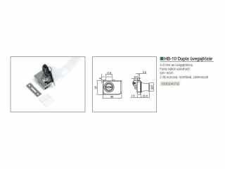 BÚTORZÁR HB LOCKS HB-10 DUPLA ÜVEGAJTÓZÁR KRÓM #3