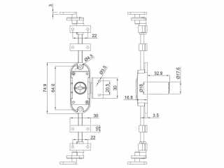 BÚTORZÁR HB LOCKS HB-17 FORGÓRÚDZÁR NIKKEL #2