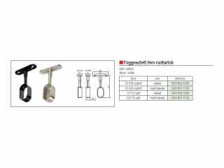 VÁLLFATARTÓ RÚD 12109.MB RÚDTARTÓ OVÁLIS RÚDHOZ FEKETE #2