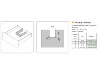 FIÓKKÁVA SZIFONHOZ SZÖGLETES 18mm ANTRACIT #2