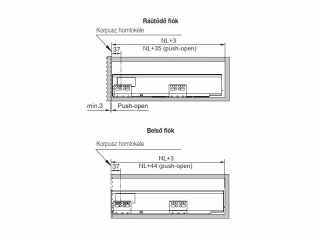 FDS DUPLAFALÚ FÉM FIÓKOLDAL FDS-CLASSIC A 270mm H84 40kg FEHÉR #4