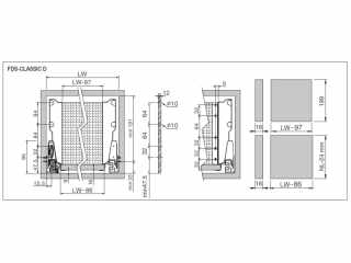 FDS DUPLAFALÚ FÉM FIÓKOLDAL FDS-CLASSIC PO D PUSH OPEN  500mm H210 40kg FEHÉR #2