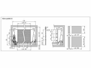 FDS DUPLAFALÚ FÉM FIÓKOLDAL FDS-CLASSIC PO B PUSH OPEN  400mm H146 40kg ANTRACIT #2