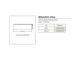 FDS DUPLAFALÚ FÉM FIÓKOLDAL FDS-CLASSIC ELŐLAP BELSŐ FIÓKHOZ 1100 mm ANTRACIT #2