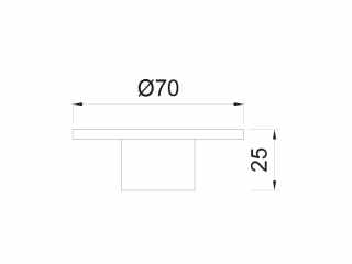 BÚTORFOGANTYÚ 439 GOMB ÁTM: 70mm FÜSTZÖLD #2