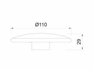 BÚTORFOGANTYÚ 437 GOMB ÁTM: 110mm BÚZASÁRGA #2