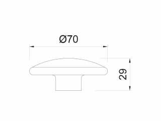 BÚTORFOGANTYÚ 425 GOMB ÁTM: 70mm RÓZSASZÍN #2