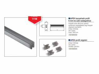 VILÁGÍTÁSTECHNIKAI KIEGÉSZÍTŐ APEX DARK PROFIL 3,0m SZÜRKE #2