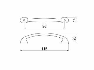 FOGANTYÚ, FOGAS - BÚTORFOGANTYÚ E019-096 96 MATT KRÓM #2