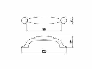FOGANTYÚ, FOGAS - BÚTORFOGANTYÚ M10.01.02.B1G 96 COUNTRY BRONZ-BARNA VIRÁG #2