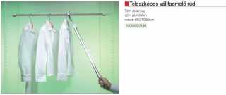 GARDRÓB - GARDRÓB SZERELVÉNY VÁLLFAEMELŐ RÚD 880/1590mm ALUMÍNIUM #2