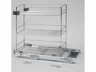 TÁROLÁS - BELSŐ FÉMRÁCS EGTGS40B3C 3RÉSZES KIHÚZHATÓ POLC . KRÓM-SZÜRKE #1