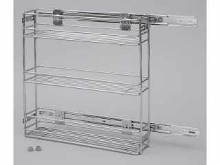TÁROLÁS - BELSŐ FÉMRÁCS ELT153 TELJESEN KIHÚZHATÓ, OLDALRA SZERELHETŐ POLC 105X480X465 mm KRÓM #1