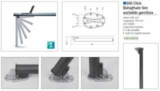 LÁBAK - ASZTALLÁB 656 CLICK 700 FEKETE #2