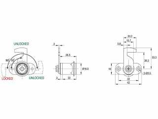 BÚTORZÁR - CL BÚTORZÁR 711-CL2 NYELVES BÚTORZÁR 18x42mm NIKKEL #2
